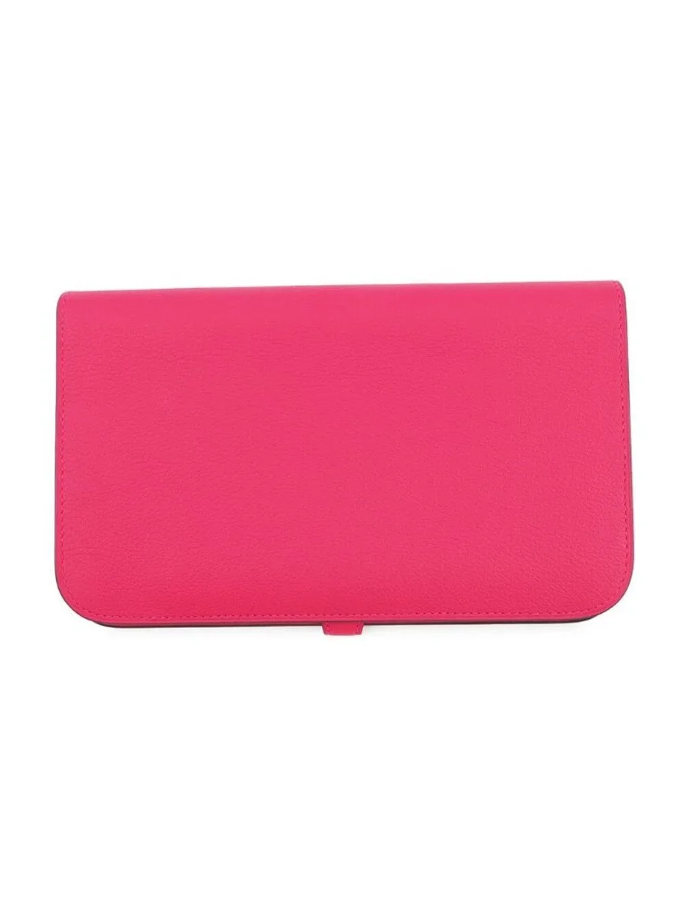 Hermes Wallet Dogon GM Duo Rose Mexico Lacca Silver Togo